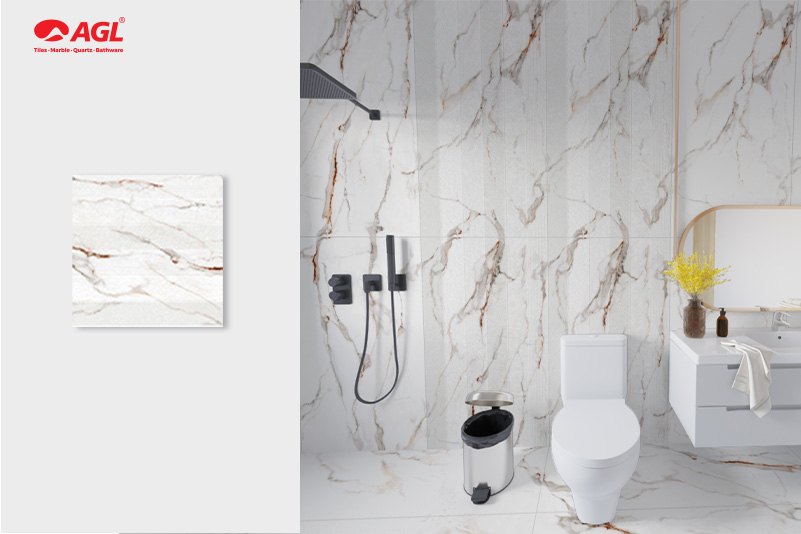 5 Interesting Wall & Floor Tile Ideas for a White Bathroom Look 