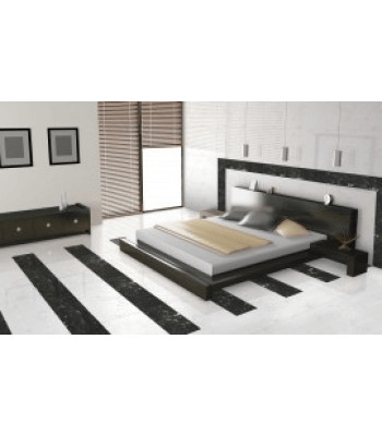 Black Tiles in Bedroom