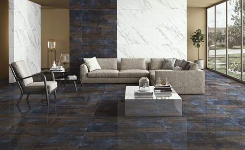 Blue Tiles for Living Room